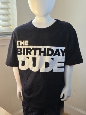 Black Childrens Place Graphic Tee with White Print For Birthday Boy